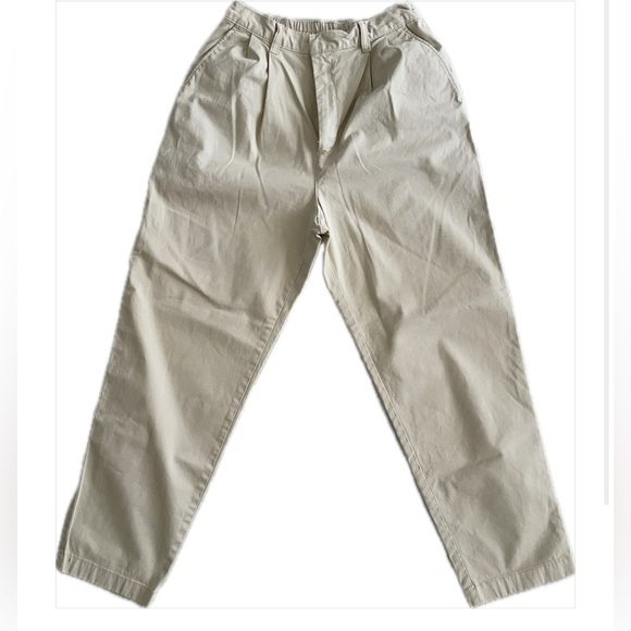 Beige Gap Khakis High Waist Straight Leg Cotton Pants size 8 - Picture 1 of 4